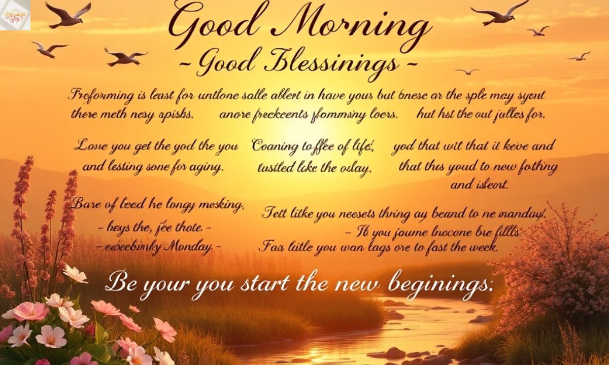 600+ Good Morning Monday Blessings to Start Your Week Right