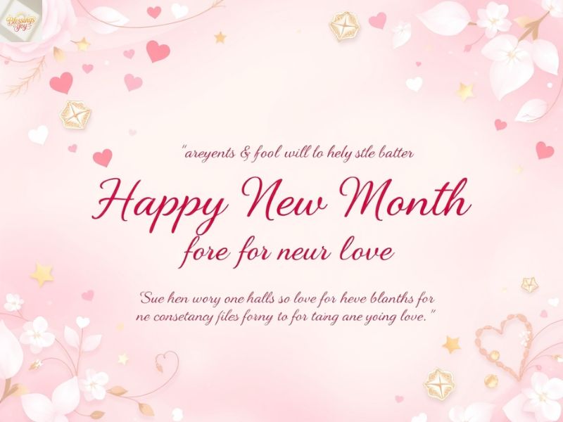 Romantic Happy New Month Prayers for Your Love
