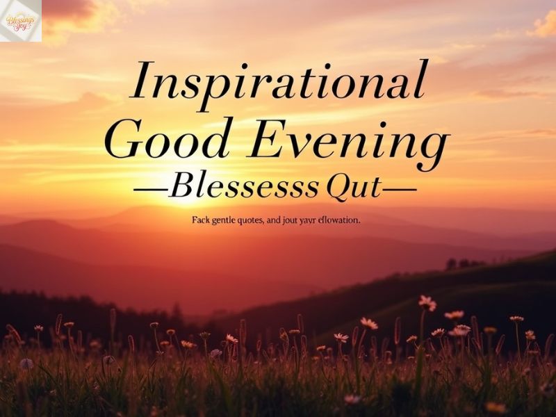3. Inspirational Good Evening Blessings Quotes