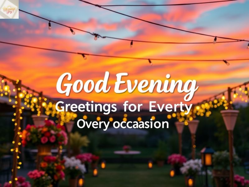 7. Good Evening Greetings for Every Occasion