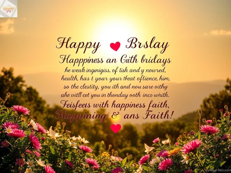 Blessings for Health, Happiness, and Faith on Her Birthday