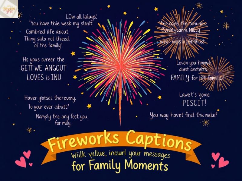 Fireworks Captions and Messages for Family Moments