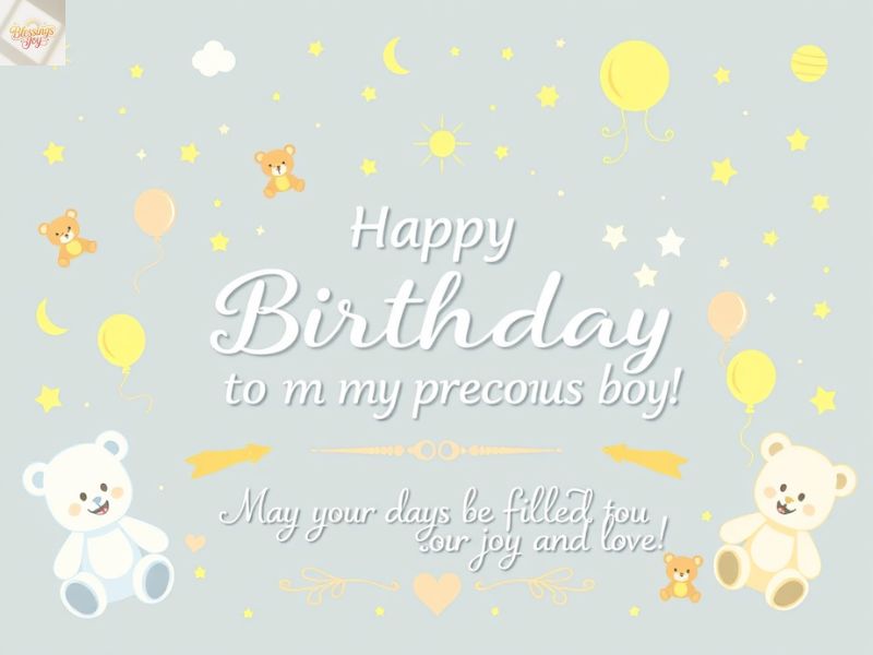 Personalized Birthday Blessings from Mother to Baby Boy