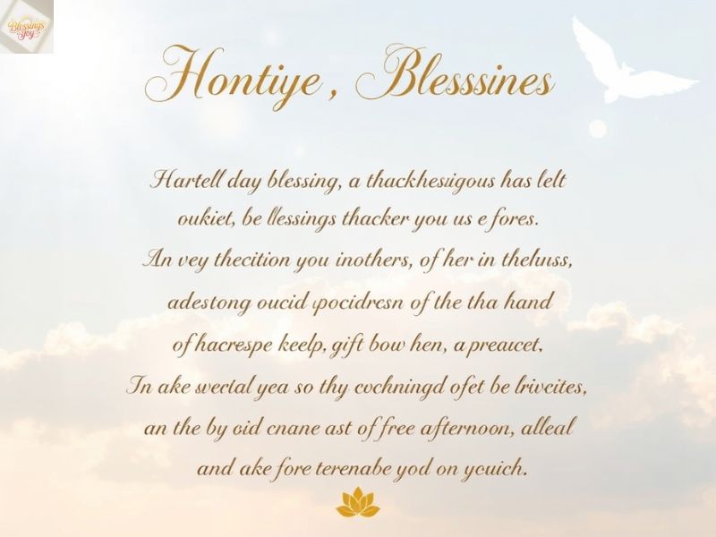 Spiritual and Religious Blessings for the Afternoon