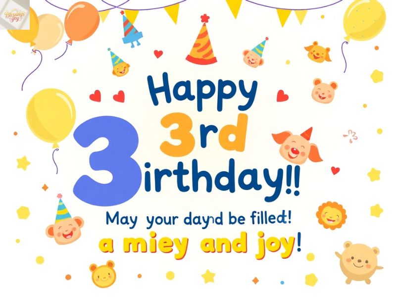Warm 3rd Birthday Blessings to Make Him Smile