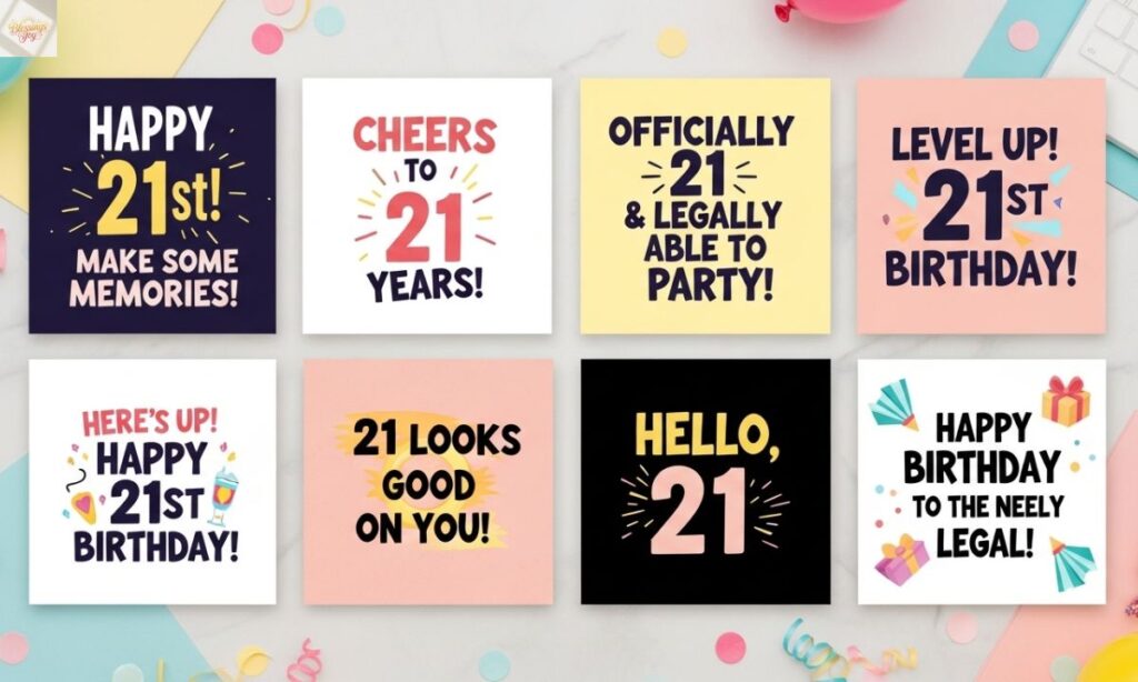 8. Short and Shareable 21st Birthday Wishes for Social Media