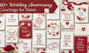 40+ Wedding Anniversary Greetings for Sister