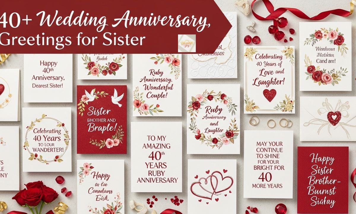 40+ Wedding Anniversary Greetings for Sister